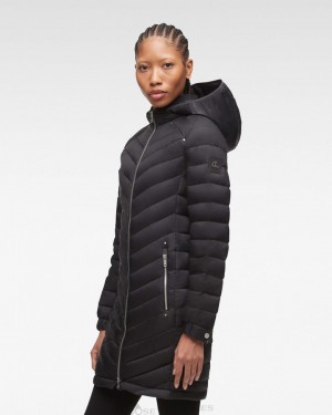 Moose Knuckles Air Down Parka Parkas Dam Svarta | GFHJ-19857
