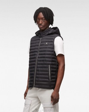 Moose Knuckles Air Down Vest Vests Herr Svarta | YMEG-56487