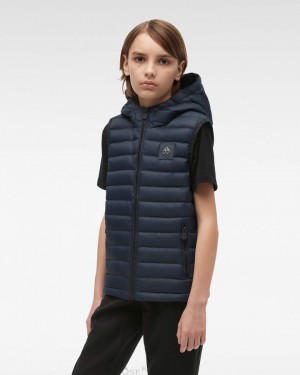 Moose Knuckles Air Down Vest Väst Barn Marinblå | ZYBK-48916