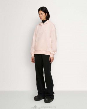 Moose Knuckles Atlantic Hoodie Tröjor Dam Rosa | CKUH-39085