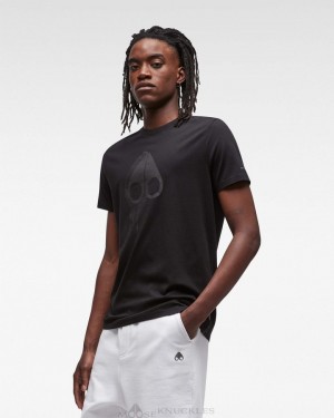 Moose Knuckles Augustine Tee Tees Herr Svarta | CZXB-65812