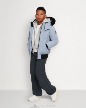 Moose Knuckles Bomber Shearling Bomberjacka Barn Svarta | CDFV-49623