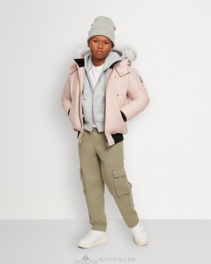 Moose Knuckles Bomber Shearling Bomberjacka Barn Rosa | NQBI-91376