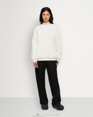 Moose Knuckles Brooklyn Bunny Crew Neck Tröjor Dam Milky Way | SNIO-71932