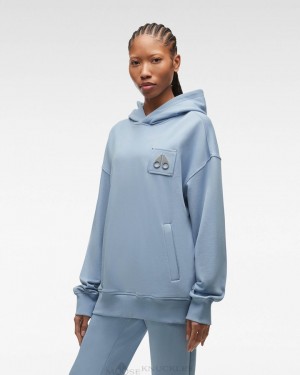 Moose Knuckles Brooklyn Hoodie Tröjor Dam Blå | QVRY-03691