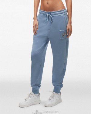 Moose Knuckles Brooklyn Jogger Långbyxor Dam Blå | YCKO-67043