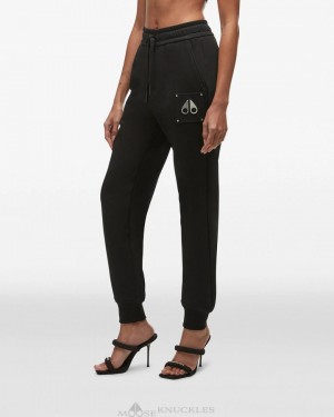 Moose Knuckles Brooklyn Jogger Långbyxor Dam Svarta | SEWN-56430