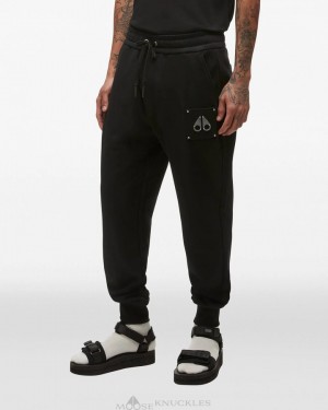 Moose Knuckles Brooklyn Jogger Långbyxor Herr Svarta | FAIS-43627
