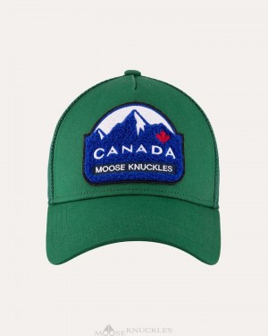 Moose Knuckles Canadiana Patch Cap Baseball caps Herr Malachite | OKNR-34602