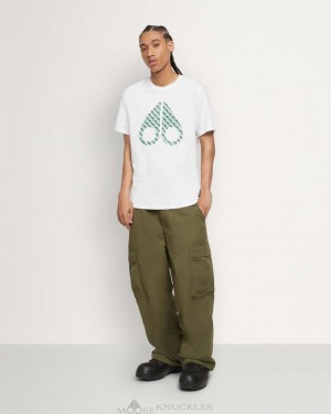 Moose Knuckles Chamblee Tee Tees Herr Vita | XSDO-69587