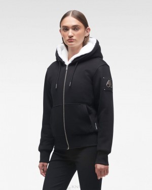 Moose Knuckles Classic Bunny Tröjor Dam Svarta Vita | ZJLN-13490