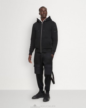 Moose Knuckles Classic Bunny Tröjor Herr Svarta Vita | QDZL-21546