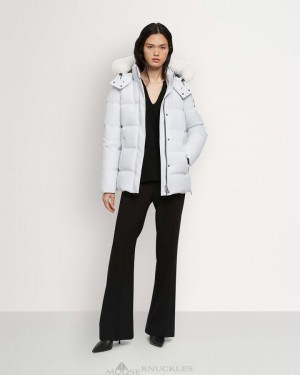 Moose Knuckles Cloud 3q Jacket Shearling Jackor Dam Nimbus Cloud / Natural Shearling | MXDE-79184