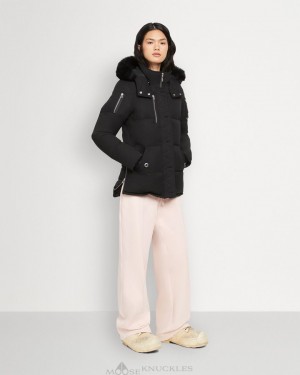 Moose Knuckles Cloud 3q Jacket Shearling Jackor Dam Svarta Svarta | XCFK-37528