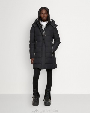 Moose Knuckles Cloud Berland Parka Parkas Dam Svarta | DOQI-50628