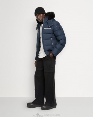 Moose Knuckles Cloud Bomber Neoshear Bomberjacka Herr Marinblå Svarta | MWAX-29375