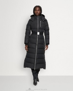 Moose Knuckles Cloud Long Parka Parkas Dam Svarta | KLME-46972