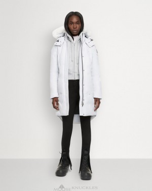 Moose Knuckles Cloud Parka Shearling Parkas Dam Nimbus Cloud / Natural Shearling | VYUR-67283