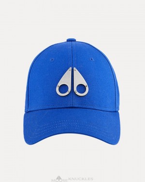 Moose Knuckles Fashion Logo Icon Cap Baseball caps Dam Cobalt | PQKR-68427