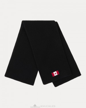 Moose Knuckles Ferris Scarf Halsduk Herr Svarta | NFCE-14586