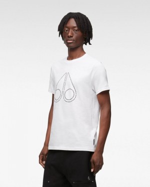 Moose Knuckles Gerrard Tee Tees Herr Vita | QWXE-71409