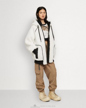 Moose Knuckles Holland Hoodie Tröjor Dam Ivory | VRZH-90473