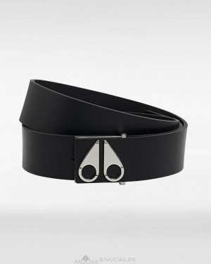 Moose Knuckles Logo Icon Belt Bälte Dam Silver | JFRP-60982