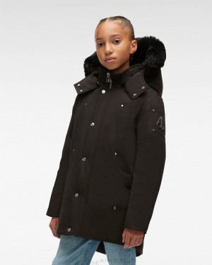Moose Knuckles Neoshear Parka Parkas Barn Svarta Svarta | UYLA-82430