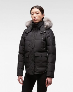 Moose Knuckles Onyx Anguille Jacket Jackor Dam Svarta | SEBL-86104