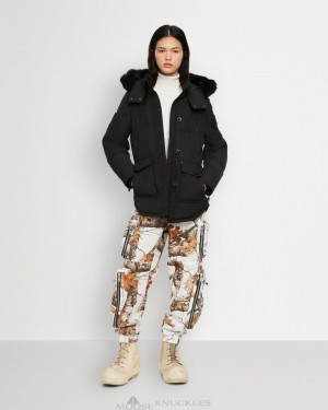 Moose Knuckles Onyx Anguille Jacket Shearling Jackor Dam Svarta Svarta | ERUC-78506