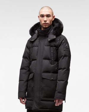 Moose Knuckles Onyx Big Ridge Parka Parkas Herr Svarta Svarta | HJOS-27865