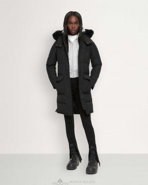 Moose Knuckles Onyx Causapscal Parka Parkas Dam Svarta Svarta | APMU-42538