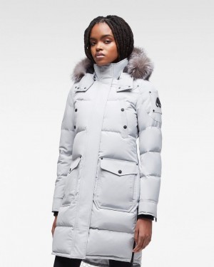 Moose Knuckles Onyx Causapscal Parka Parkas Dam Gray Birch / Frost Fox Fur | DRLI-67410