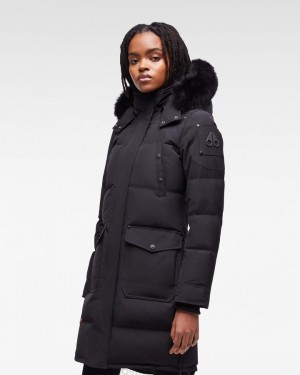 Moose Knuckles Onyx Causapscal Parka Parkas Dam Svarta Svarta | ESAG-38654