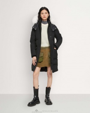 Moose Knuckles Onyx Causapscal Parka Parkas Dam Svarta | QBJY-64957