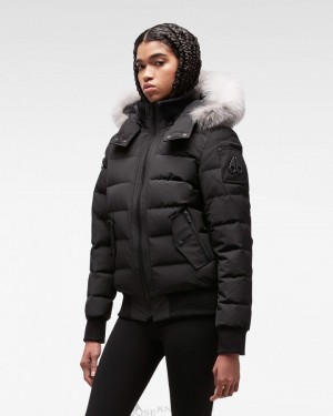 Moose Knuckles Onyx Ladriere Bomber Bomberjacka Dam Svarta | ESUZ-89234
