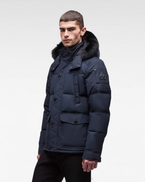 Moose Knuckles Onyx Round Island Jacket Jackor Herr Marinblå Svarta | UHZP-98140