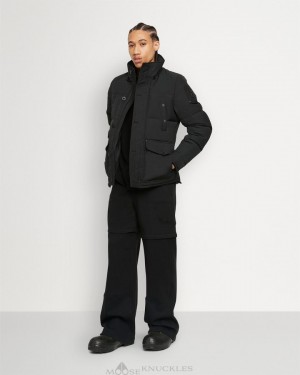 Moose Knuckles Onyx Round Island Jacket Shearling Jackor Herr Svarta | ZIVN-07563