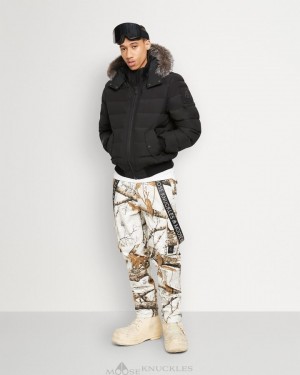 Moose Knuckles Onyx Scotchtown Bomber Shearling Bomberjacka Herr Svarta | DJGC-81420
