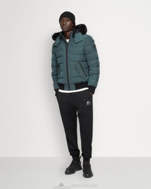 Moose Knuckles Onyx Scotchtown Bomber Shearling Bomberjacka Herr Svarta | YUBW-30462