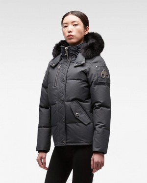 Moose Knuckles Original 3q Fur Jackor Dam Svarta | LMJI-40721