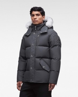 Moose Knuckles Original 3q Jacket Shearling Jackor Herr Granite / Natural Shearling | XAVD-84130