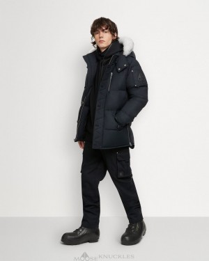 Moose Knuckles Original 3q Jacket Shearling Jackor Herr Marinblå | KWZI-62980