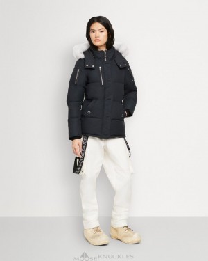 Moose Knuckles Original 3q Shearling Jackor Dam Marinblå | BIHY-83170
