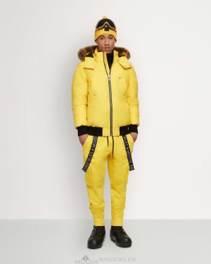 Moose Knuckles Original Ballistic Bomber Shearling Bomberjacka Herr Bruna | OMGT-58743