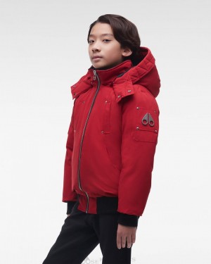Moose Knuckles Original Bomber Bomberjacka Barn Mörkröda | CBGS-94203