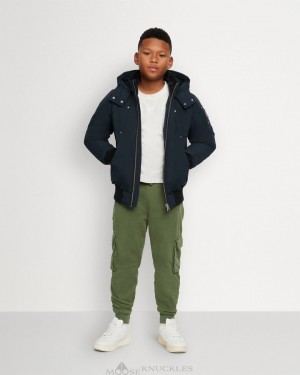 Moose Knuckles Original Bomber Bomberjacka Barn Marinblå | NLYO-53621