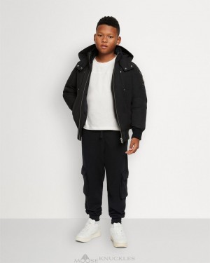 Moose Knuckles Original Bomber Bomberjacka Barn Svarta | EKYQ-70956