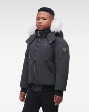 Moose Knuckles Original Bomber Fur Bomberjacka Barn Granite / Natural Fox Fur | PQXA-54982