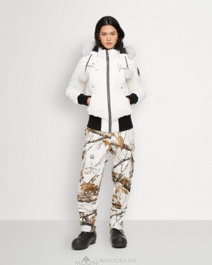 Moose Knuckles Original Debbie Bomber Shearling Bomberjacka Dam Milky Way / Natural Shearling | COEG-25609